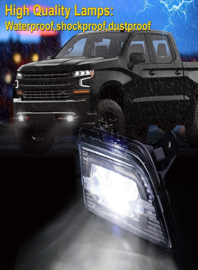 BIGACOVER Bumper LED Fog Lights Drive Fog Lamps Compatible with 2019 2020 2021 2022 Chevrolet Silverado 1500 & 2020-up Silverado 2500 3500,One Pair (Chrome & Clear Lens) - Image 5